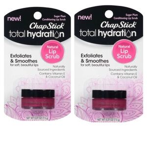 Chapstick Total Hydration sugar plum Conditioning natural Lip Scrub‎ 2pack FREE